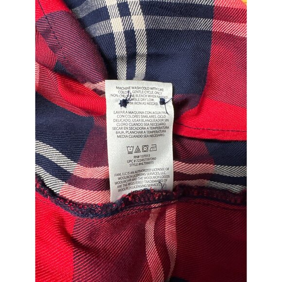 Woolrich Roll Tab Sleeve Plaid Button Down Tunic Women's Size XXL - Picture 9 of 10